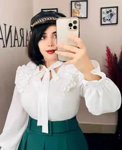 شومیز سرشانه دو پیلی