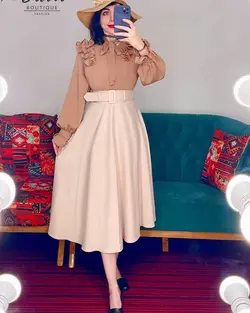 شومیز سرشانه دو پیلی