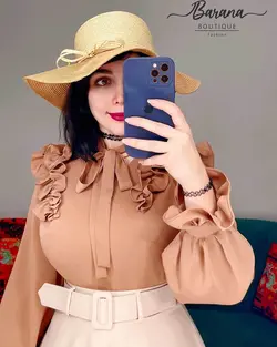 شومیز سرشانه دو پیلی