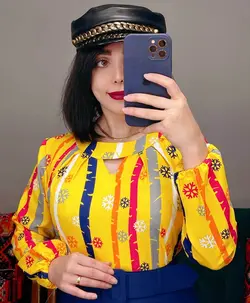 شومیز طرح دار DR