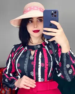 شومیز طرح دار DR