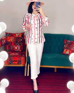 شومیز طرح دار DR