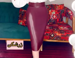 دامن راسته چرم کوتاه TH