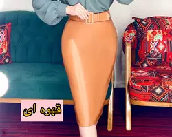 دامن راسته چرم کوتاه TH