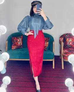 شومیز پاپیونی آستین پف شاین