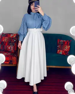 شومیز بغل پاپیون آستین پف