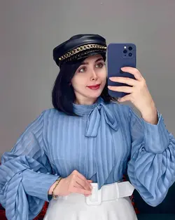 شومیز بغل پاپیون آستین پف