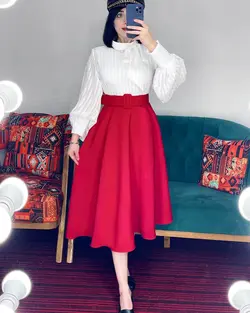 شومیز بغل پاپیون آستین پف