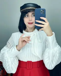 شومیز بغل پاپیون آستین پف