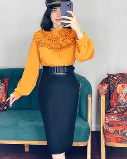 شومیز جلو چین چین