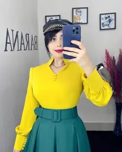 شومیز یقه هفت سه دکمه