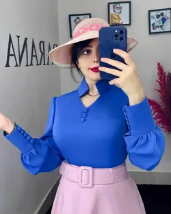 شومیز یقه هفت سه دکمه