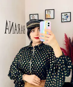 شومیز توپ توپی جلو زیپ دار