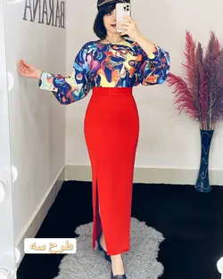 شومیز طرح دار بغل گره