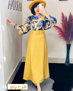 شومیز طرح دار بغل گره