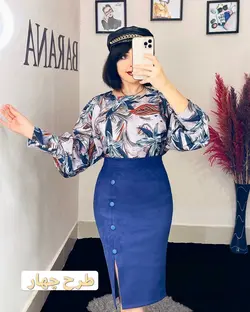 شومیز طرح دار بغل گره