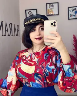 شومیز طرح دار بغل گره