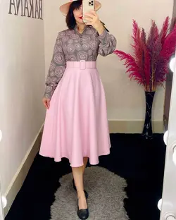 شومیز طرحدار 5 دکمه