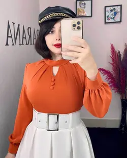 شومیز جلو سه دکمه