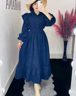 پیراهن مخمل کبریتی