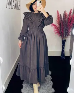 پیراهن مخمل کبریتی