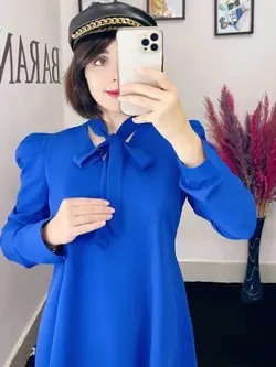 شومیز کرواتی آستین پفکی