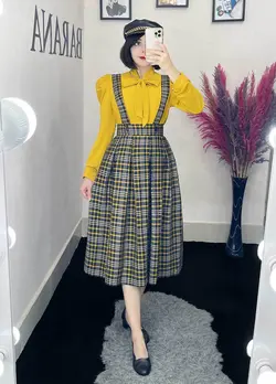 شومیز کرواتی آستین پفکی