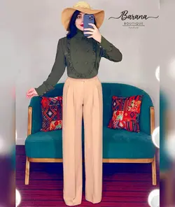 شومیز یقه پنج سانت شش دکمه