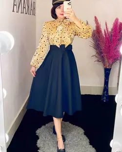 شومیز کرواتی خالدار