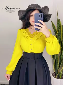شومیز یقه دانتل