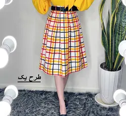 دامن پیله ای طرح دار مازراتی