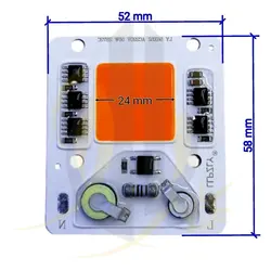 ال ای دی 50وات 220 ولت رنگ قرمز رشد گیاه cob