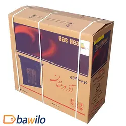 بخاری گازی آذر درخشان طرح شومینه مدل کلبه ای