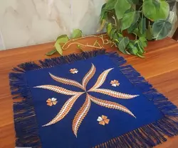 رومیزی و کوسن سه تکه خامه دوزی سیستان