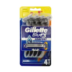 خودتراش مردانه 3 تیغ ‏ژیلت مدل Blue 3 بسته 4 عددی