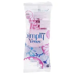 خودتراش 3 تیغه زنانه ژیلت مدل Simply Venus BASIC بسته 4 عددی
