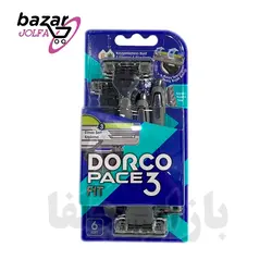 خودتراش سه تیغ دورکو مدل DORCO Pace 3 fit بسته 6 عددی