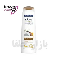 شامپو تقویت کننده موی داو حاوی عصاره روغن نارگیل و زردچوبه حجم 400 میل