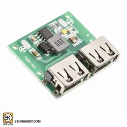 ماژول رگولاتور کاهنده 5 ولت 3A با دو خروجی USB مدل HW273