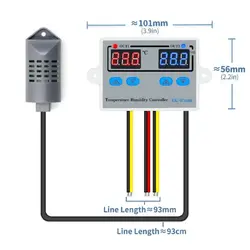 ماژول ترموستات ديجيتال دما و -کنترل رطوبت W1099 با دقت بالا