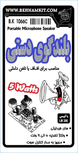 کیت بلندگو دستی، مجهز به میکروفون خازنی