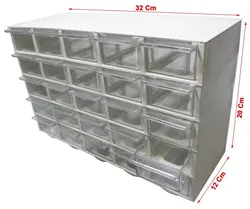 مگازین / جعبه قطعات  25 خانه