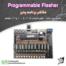 کیت فلاشر برنامه پذیر 12 ولت، 4 الی 12 کانال (میکرو) Flasher