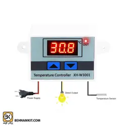ترموستات و ترمومتر دیجیتال 220 ولت W3001