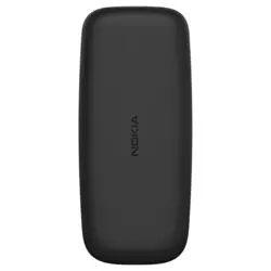 Nokia 105 (2019) with long-lasting battery, durable ergonomic design, inherent color, classic games, radio, flashlight and plenty of storage space, Dual SIM, RAM 4 MB, ROM 4 MB - Black  گوشی