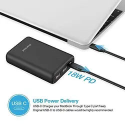 Charmast Smallest 10000 USB C PD Quick Charge Portable Charger, Mini Small 10400 mah Power Delivery QC Power Bank, Compact Phone External Battery Pack Chargers Compatible with IPhone, Samsung, Pixel پاوربانک