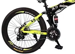 VLRA-Land Rover X9 Mountain Bike Foldable-26Inch (black/green, 26)دوچرخه