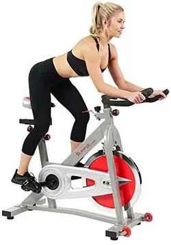 Sunny Health &amp; Fitness Indoor Cycling Exercise Bike with 40 LB Flywheel and Dual Felt Resistance - Pro / Pro IIدوچرخه ثابت