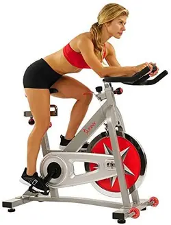 Sunny Health &amp; Fitness Indoor Cycling Exercise Bike with 40 LB Flywheel and Dual Felt Resistance - Pro / Pro IIدوچرخه ثابت