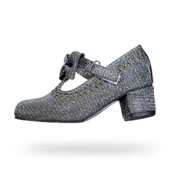 کفش مجلسی دخترانه مدل ابری (سایز 25 - 36 نقره ای)